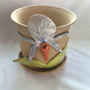 6" embellished orchid pot