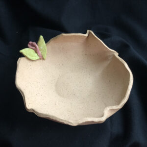 Smudge bowl with pink flower